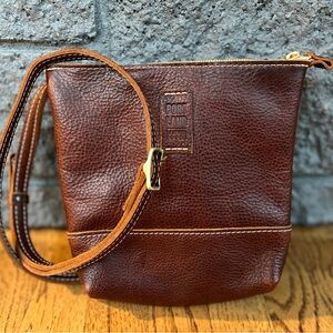 Portland Leather Rich Brown Crossbody Bag